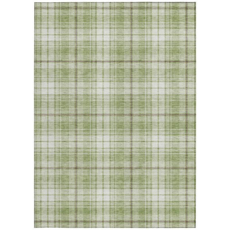 HomeRoots Plaid Transitional Rectangle Outdoor Rug