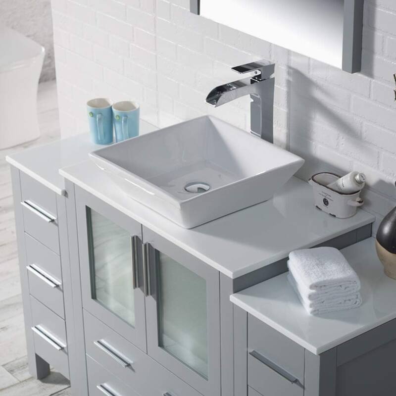 Blossom Sydney 54" Bathroom Vanity with Double Side Cabinets & Mirror