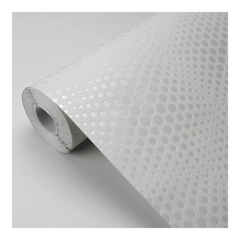 Advantage Milo White Bubble Geometric Wallpaper - 20.9 x 396 x 0.025