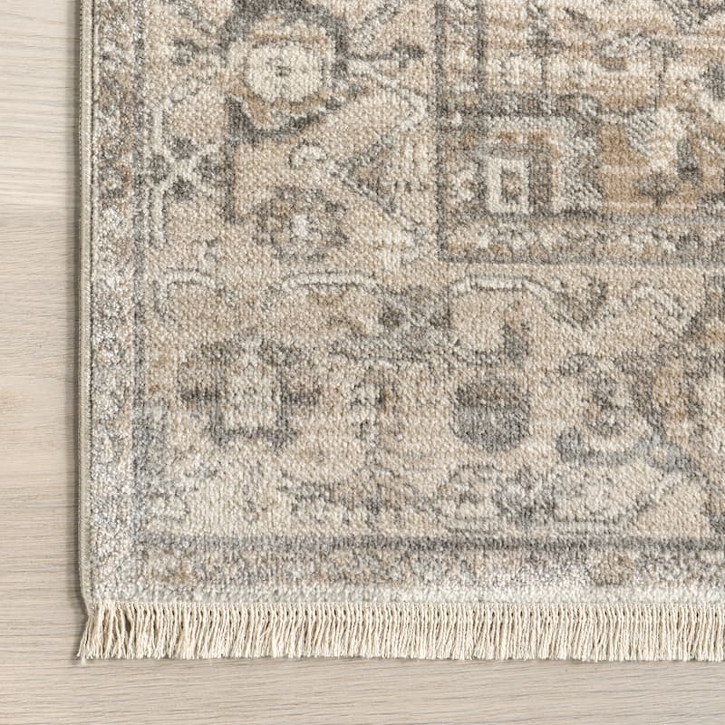 Nuloom Camila Faded Medallion Fringe Area Rug