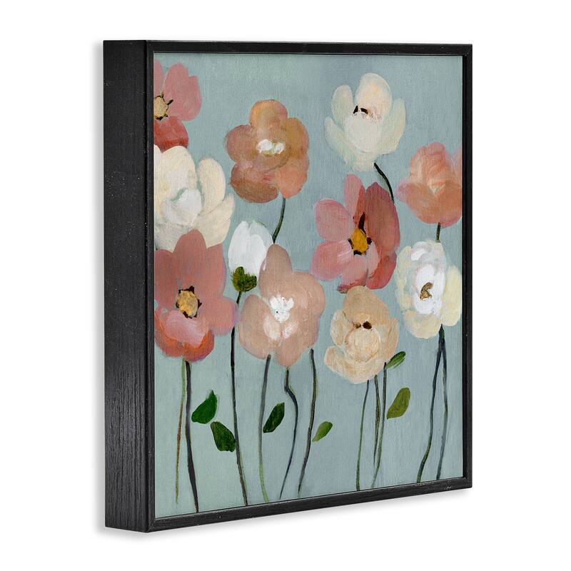 Stupell Soft Mixed Blossoms Framed Giclee Art Design By Charity Henderson