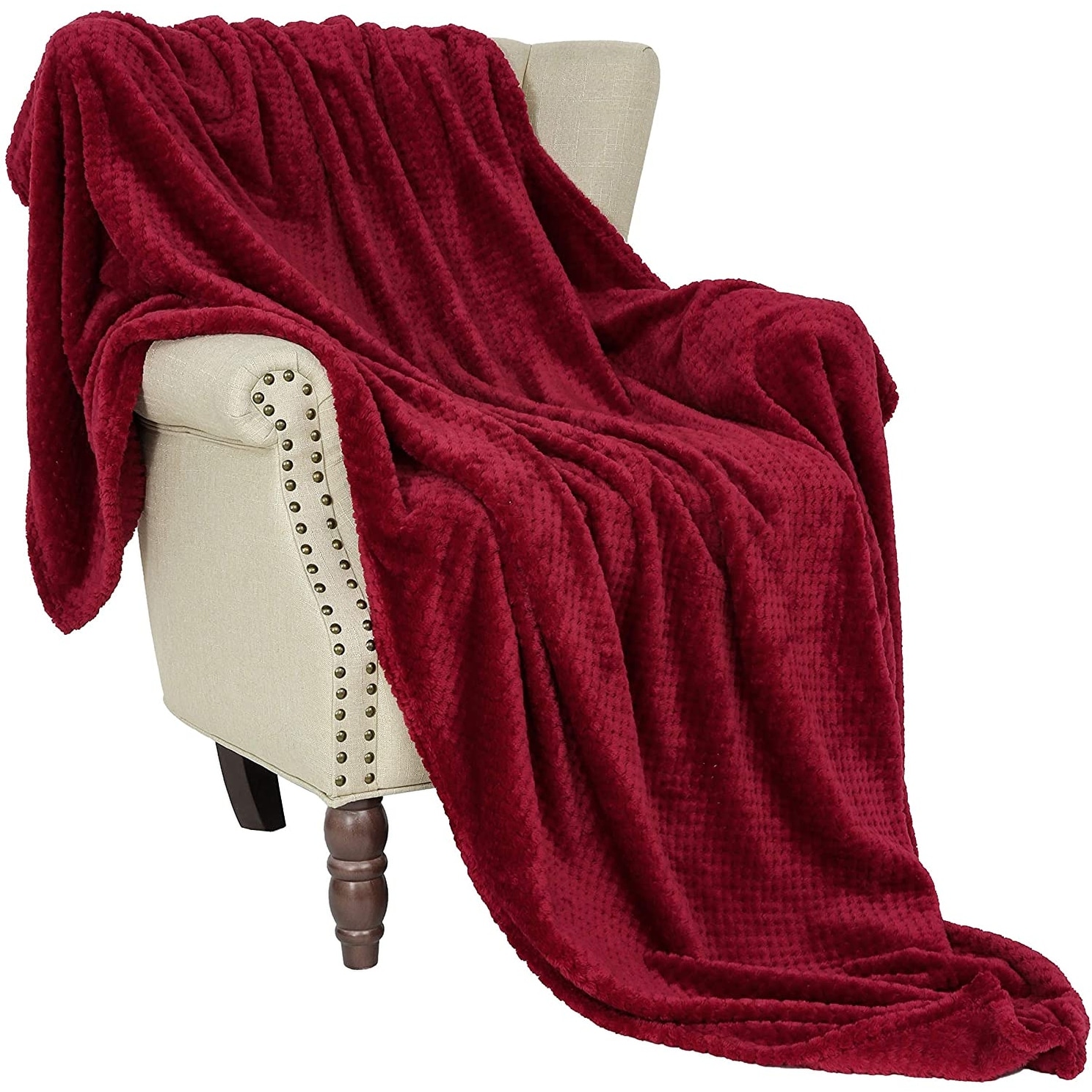 Waffle Textured Soft Fleece Blanket Bed Bath Beyond 35085937