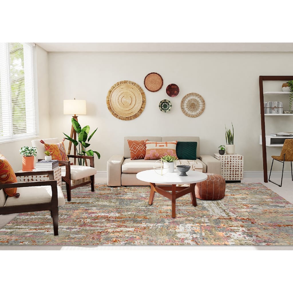 Serena Lindy Modern & Contemporary Abstract Hand-Knotted Area Rug