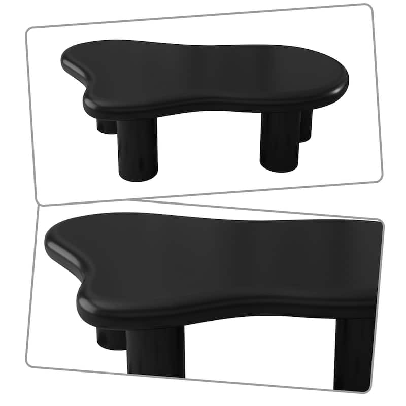 Modern Minimalist Cloud Coffee Table with Wood Legs for Bedrooms, Living Rooms and Lounges