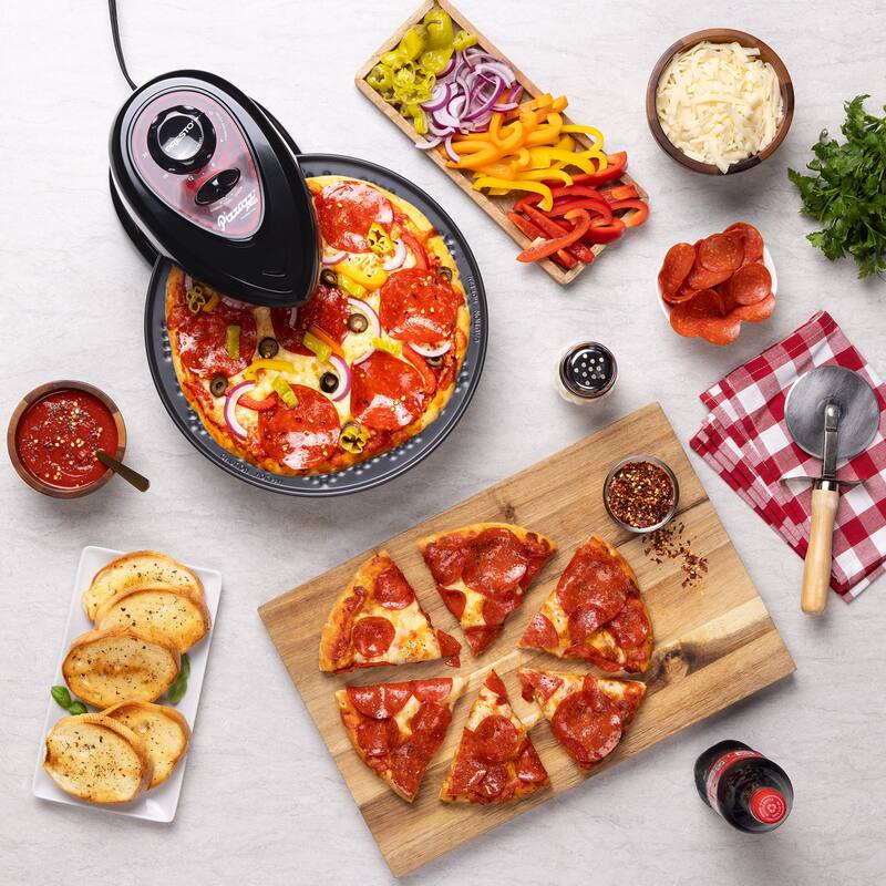 Presto Pizzazz Plus Rotating Pizza Oven, Bake 7-12" Pizzas, Wings, Rolls & More - 12