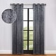 preview thumbnail 100 of 124, Superior Leaves Machine Washable Room Darkening Grommet Blackout Curtains, Set of 2 42" x 108" - Charcoal