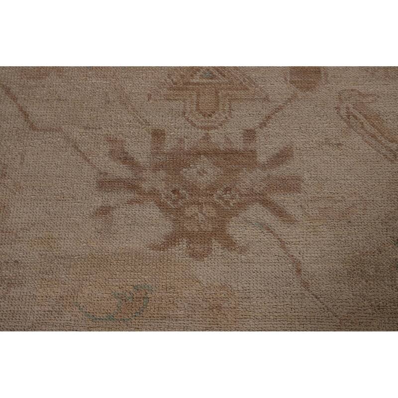 Earth Tone Oushak Vegetable Dye Area Rug Handmade Wool Carpet - 8'1" x 11'0"