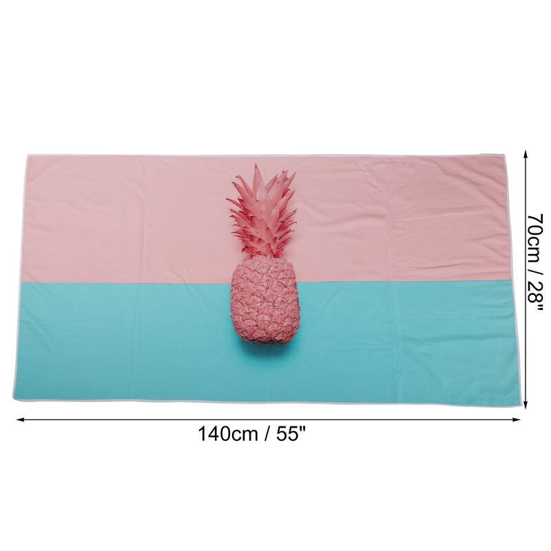 Absorbent Beach Towel Pineapple Pattern Classic Design for Beach Pink 55"x28"