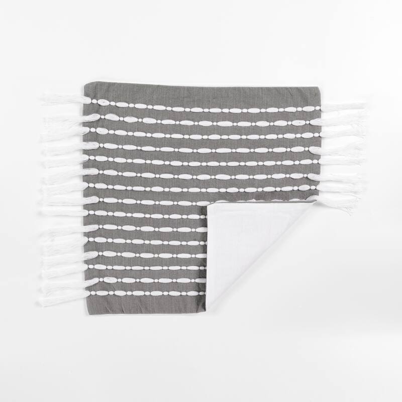 Lush Decor Linear Cotton Tassel Decorative Pillow Cover