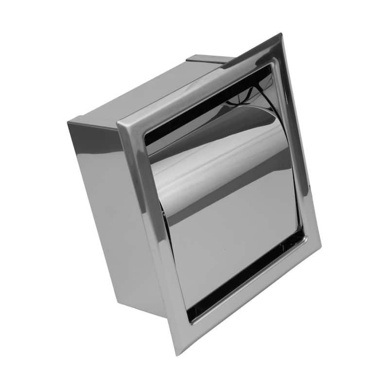Stainless Steel Toilet Paper Holder 6" Chrome Finish Wall Mount Toilet Tissue Holder with Lid