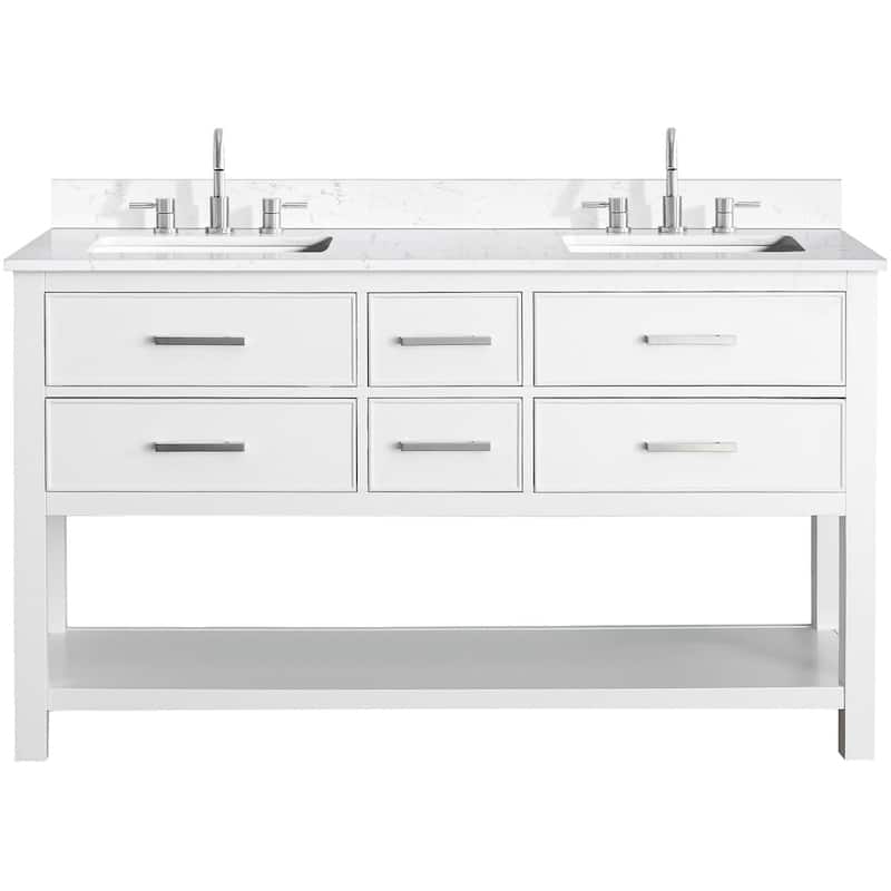 Avanity BROOKS-VS61-E Brooks 61" Free Standing Double Basin Vanity Set - White
