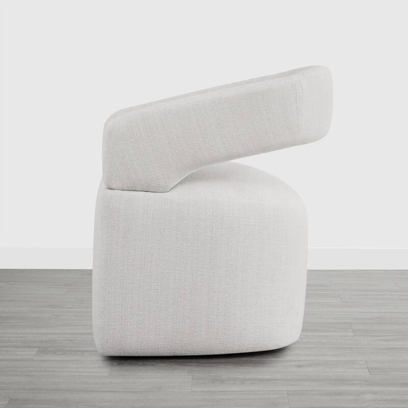 Spruce & Spring Parker Modern Mobile Dining Chair with Casters & Open Back