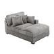 preview thumbnail 68 of 174, 41" W Plush Corduroy Chaise Lounge with Pillows