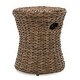 preview thumbnail 4 of 14, Winston Cayman Seagrass Weave Heritage Brown Woven Drum Stool or Side Table