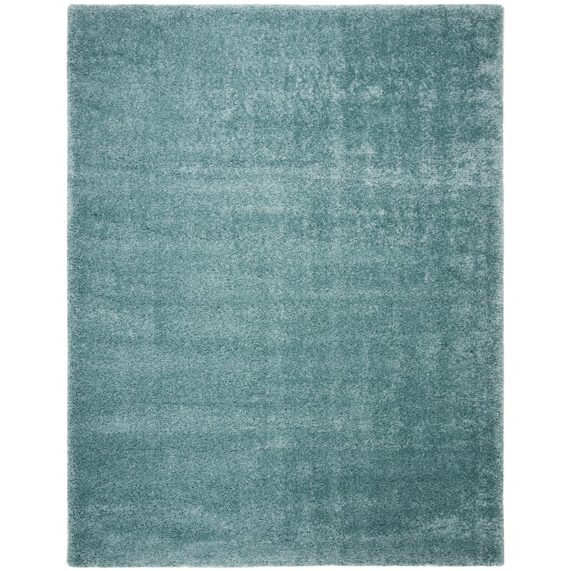 SAFAVIEH Royal Shag Soffia 2-inch Thick Rug - 8' x 10' - Aqua - Rectangle