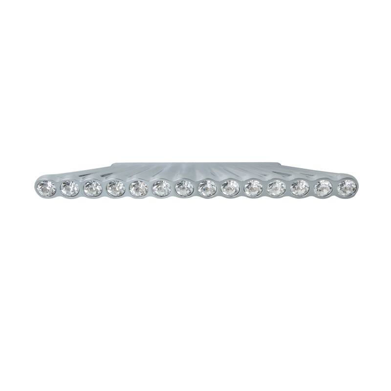 Utopia Alley Gleam 14 Crystal Pull Handle - Decorative Cabinet Chrome Drop Pull Handles, 2.5" Center to Center