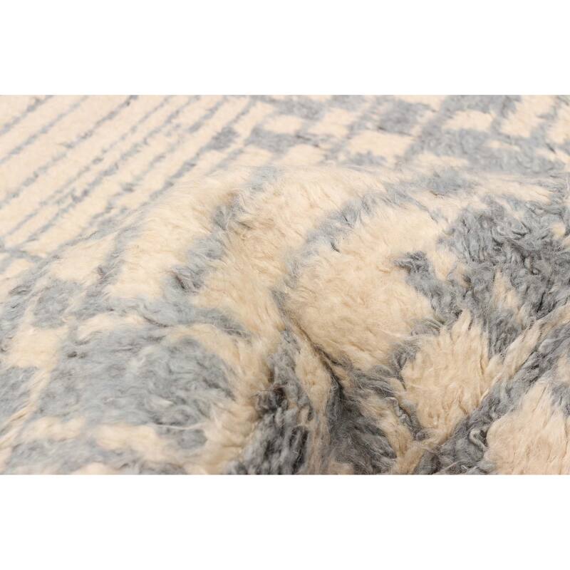 ECARPETGALLERY Hand-knotted Tangier Cream Wool Rug - 5'0 x 7'8