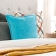 preview thumbnail 31 of 57, Artistic Weavers Harrell Solid Velvet 22-inch Throw Pillow Cover Only - Aqua