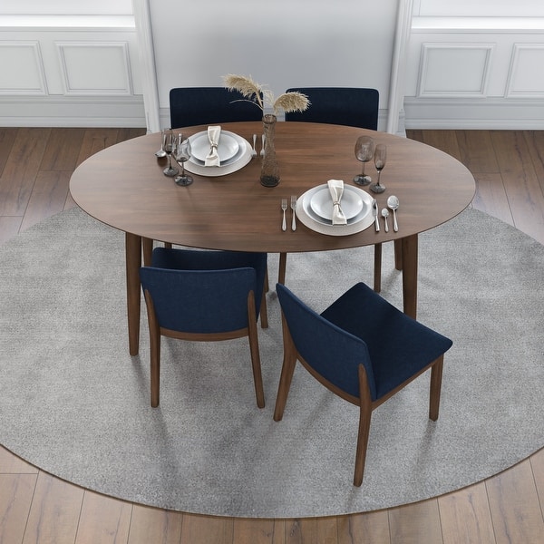 Kensington Modern Solid Wood Oval Dining Table and Chair Set Dining