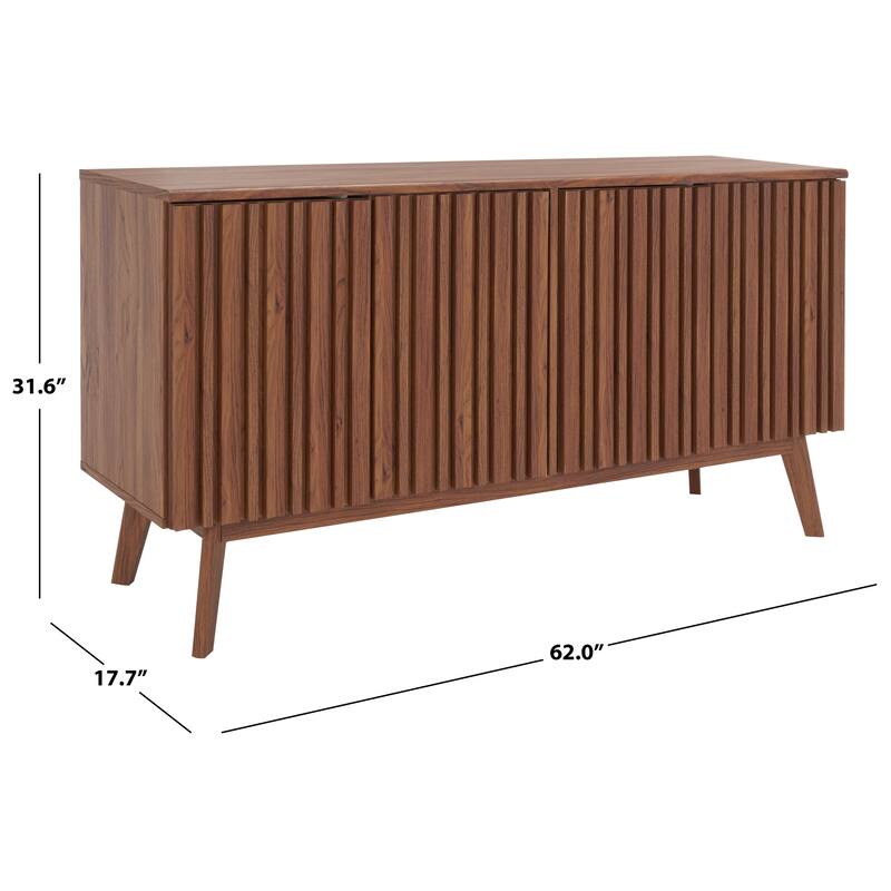 SAFAVIEH Home Helena 62-inch 4 Door 4 Shelf Media Stand. - 62Wx18Dx32H