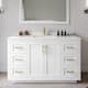Option White / White Quartz Top / Brushed Gold Hardware