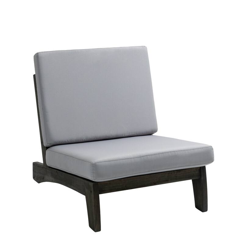 Sectional Wood Furniture 2 Seat Armless Patio Sofa
