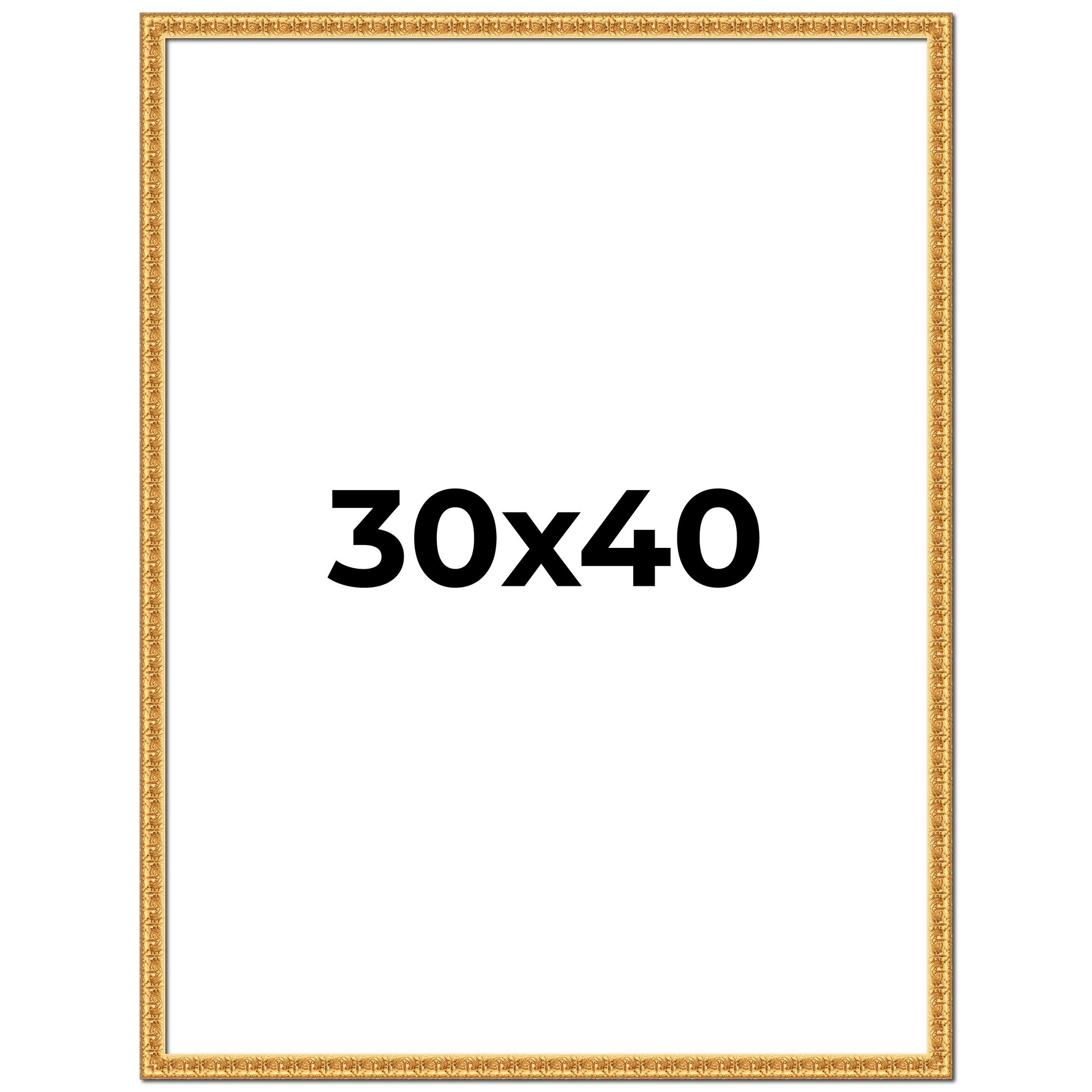 30x40 Frame Gold Real Wood Picture Frame Width 1 inches | Interior