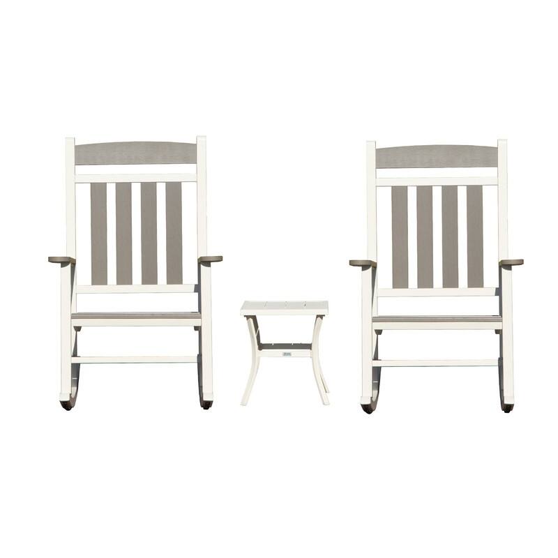 Domi Outdoor Rocking Chairs Set, Porch Rocker with High Back, Patio Rockers Set, Weather Resistant Rocking Chairs for Patio