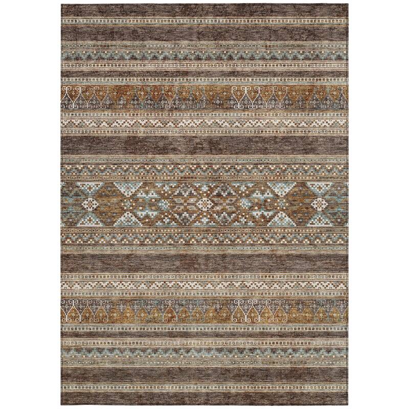 HomeRoots Southwestern Transitional Rectangle Outdoor Rug