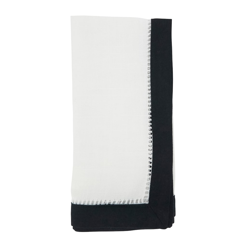 Classic Charm Two-Tone Hemstitch Napkin (Set of 12)
