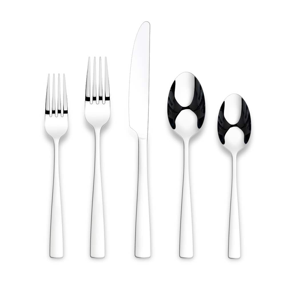 Ornative Adila 18/0 Stainless Steel 20 Pieces Flatware Set - 10.63" H x 6.69" W x 2.76" D