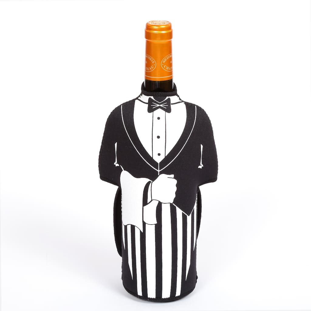Creative Home Neoprene Butler Shape Single Wine Bottle Cover Jacket, Wine Chiller Jacket