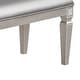 preview thumbnail 5 of 4, 60 Inch Sparkling Silver Grey Faux Leather Dining Bench with Wood Frame - 60 L x 17 W x 19 H Inches