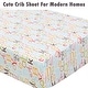preview thumbnail 32 of 54, Polka Dot Animal Bear Friends ABC&123 Unisex Multi-color Cotton Toddler/Baby Crib Child Fitted Sheet Set (Pack of 3) - N/A