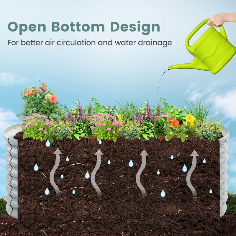 Costway 2 PCS Raised Garden Bed Kit Planter Raised Garden Boxes - See Details