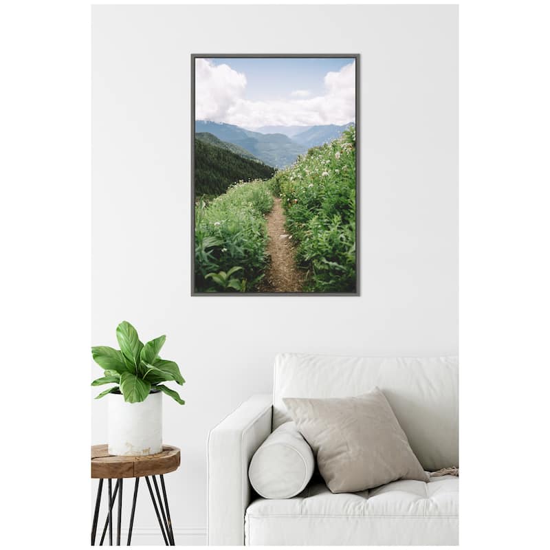 Kate and Laurel Sylvie Mountain Trail Scenic Landscape Framed Canvas by Patricia Hasz of Patricia Rae Photography