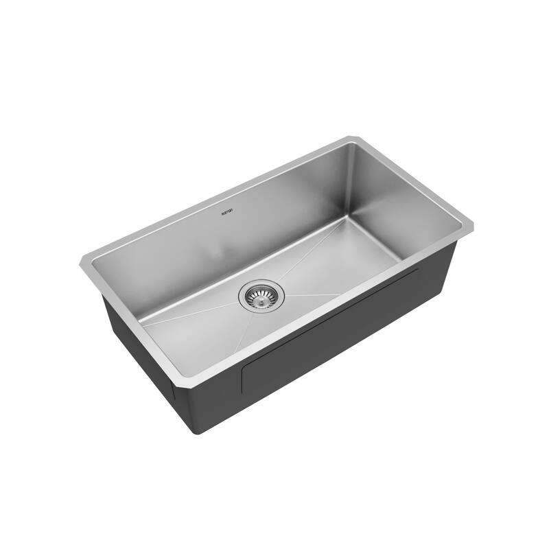 Karran Elite 32" Undermount 16 Gauge Single Bowl Stainless Steel Kitchen Sink