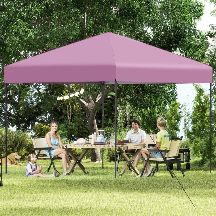 Oxford Fabric Metal Pop Up Canopy Tent with Bag and Adjustable Height