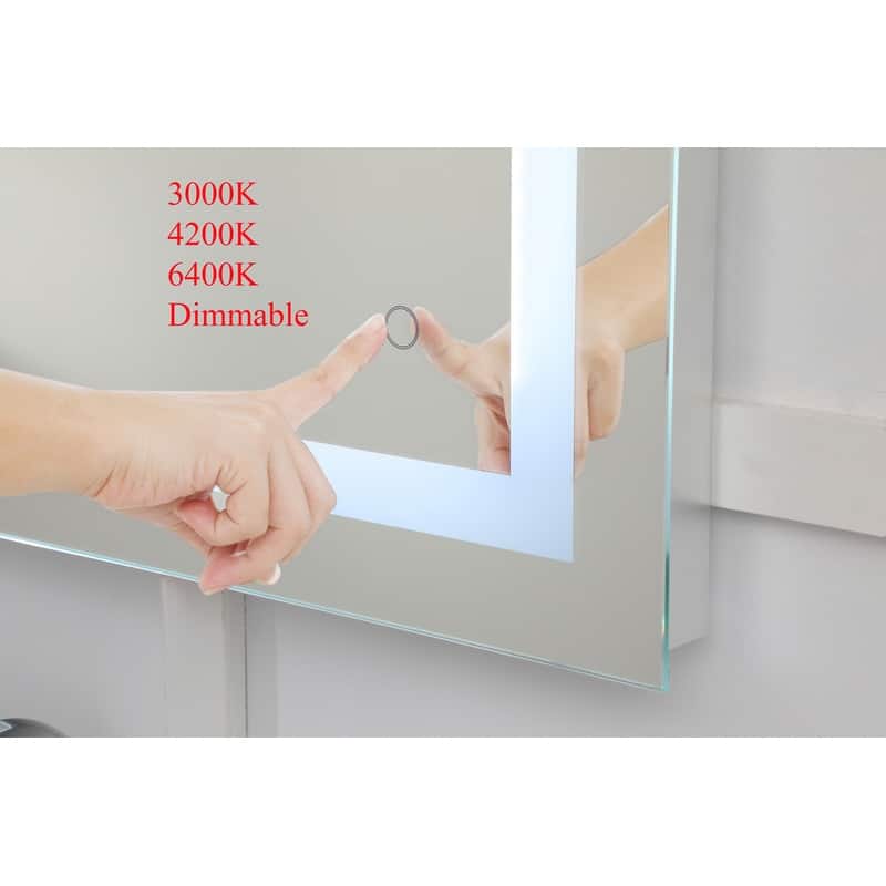 Avalon 18" x 30" Hardwired LED mirror - Silver