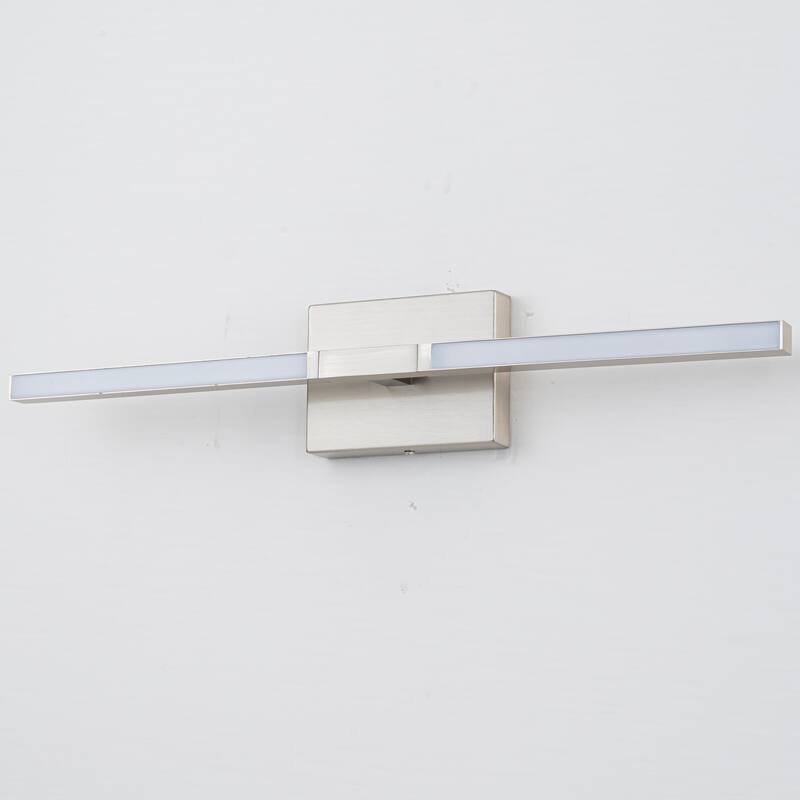 23.6" W Modern Matte Black/Stained Nickel 3000K Dimmable LED Bathroom Vanity Wall Light