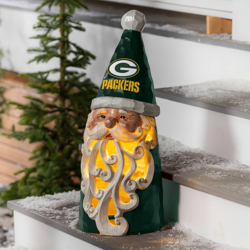 Green Bay Packers Santa LED Garden Statuary, 26"