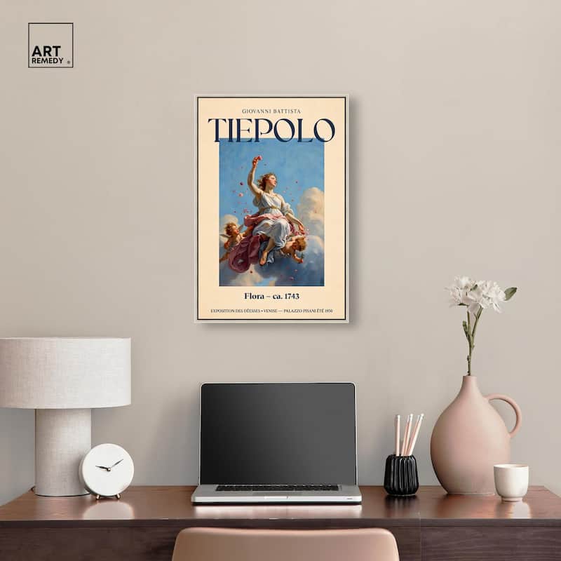 Goddess of Flowers in Flight Canvas by Art Remedy