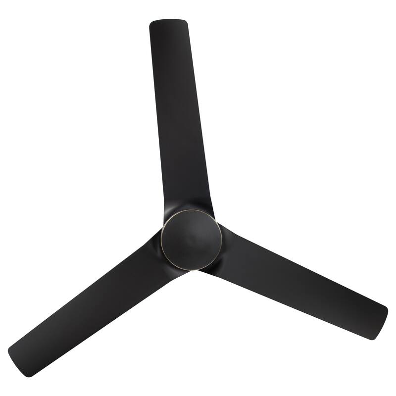Mocha Indoor/Outdoor 3-Blade Smart Ceiling Fan 54in with Remote Control and Wall Cradle - 54