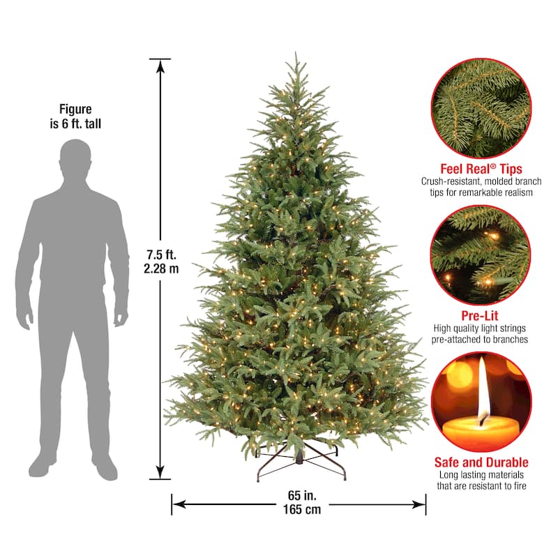 National Tree Company 7.5 ft. Fraser Grande Pre-lit Artificial Christmas Tree - 7.5 Foot
