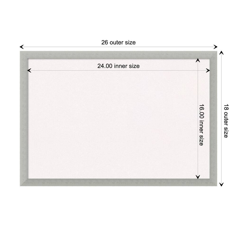 Silver Leaf Wood Framed White Corkboard Bulletin Board