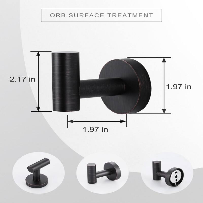 Round shape Knob Robe/Towel Hook 4PCS