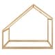preview thumbnail 5 of 48, Wooden Twin/Full Bed Frames with Roof, Montessori House Shaped Floor Bed for Kids Girls Boys, Sturdy Framework, Easy Assembly