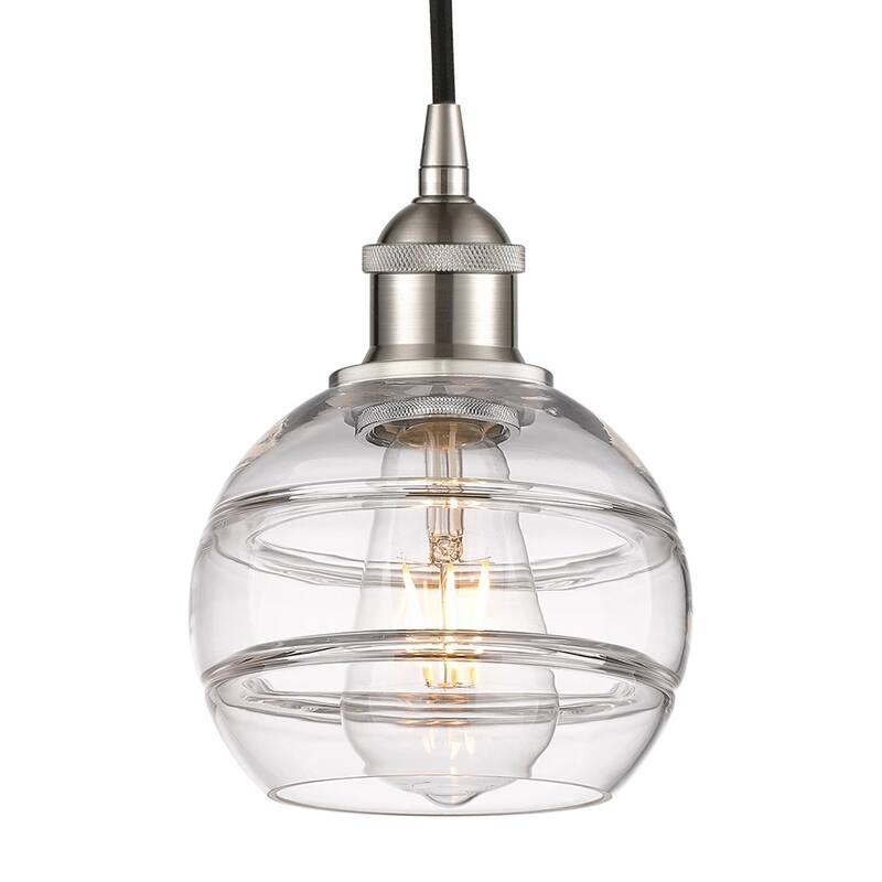 Innovations Lighting 616-1P 8 6 Rochester Pendant Rochester 6" Wide - Brushed Satin Nickel / Clear