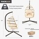 preview thumbnail 10 of 8, Foldable Hanging Swing Chair with Stand - Indoor/Outdoor, Space-Saving Design, Comfortable Puffy Cushion