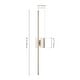 preview thumbnail 21 of 119, 1-Light Black/ Gold/ Nickel Modern Long Linear Strip Wall Sconce Dimmable LED Bathroom Vanity Light